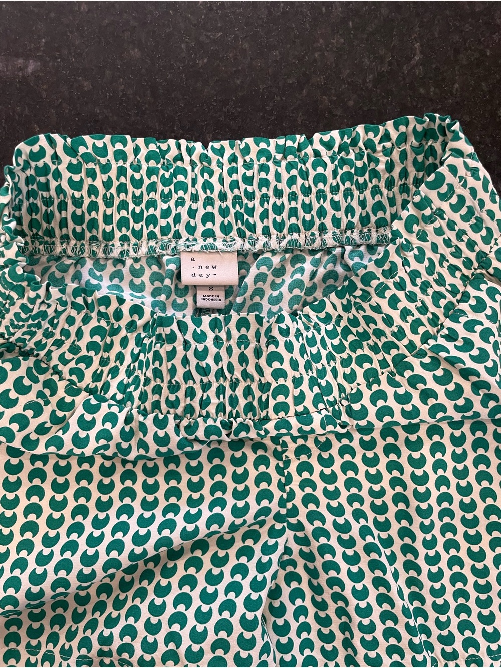 A New Day High-Waist Green Printed Short Set - Picture 7 of 12